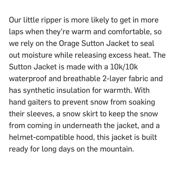 Kids ORAGE BOY’S SUTTON INSULATED JACKET SKI/SNOWBOARD SIZE 8 - Picture 12 of 14